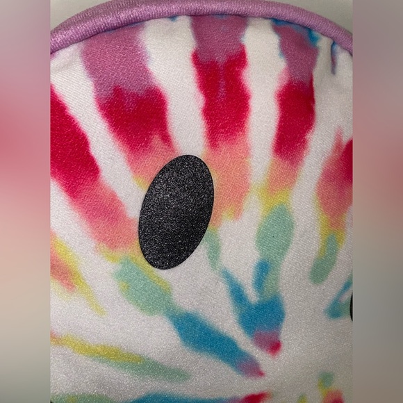 Round Rainbow Tie Dye Smiley Face Justice Brand Pillow - Picture 2 of 3